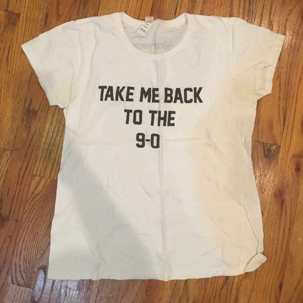White T-shirt with slogan