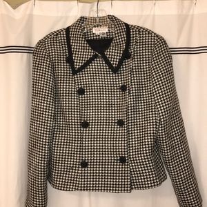 Talbots Size 6 Houndstooth Jacket