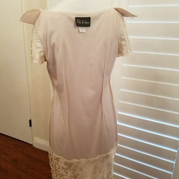 Beautiful silky jacquard dress - Picture 4 of 4