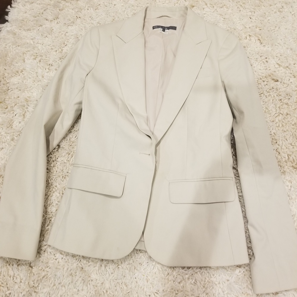 Pippa brand light beige cotton double-lined blazer