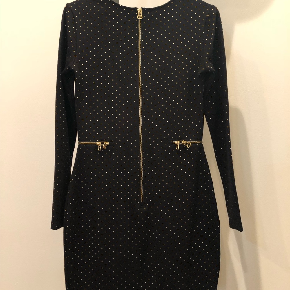 Dolce Vita Zipper & Gold Patterned Dress (S)