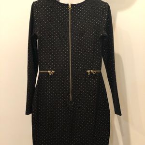 Dolce Vita Zipper & Gold Patterned Dress (S)