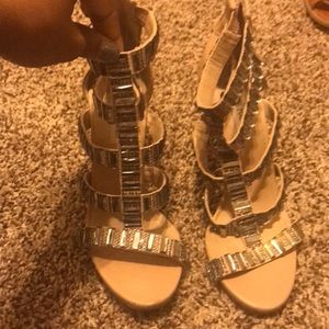 Steve Madden Nude Studded Heels