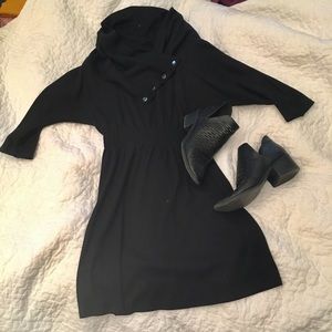 Snap neck winter dress