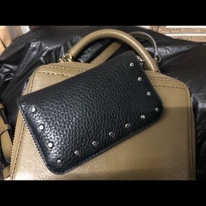 Rebecca Minkoff stud leather card holder wallet