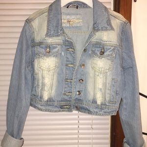 cropped jean jacket