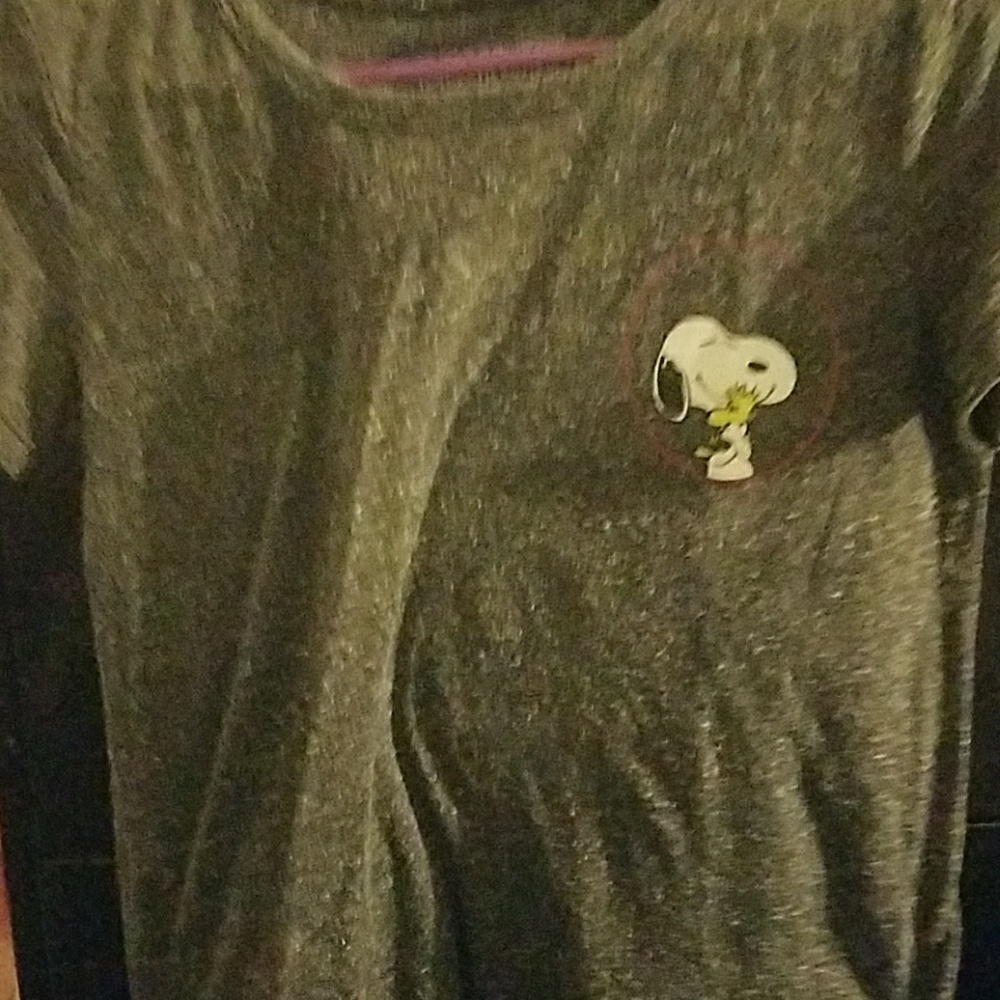 Gray snoopy top