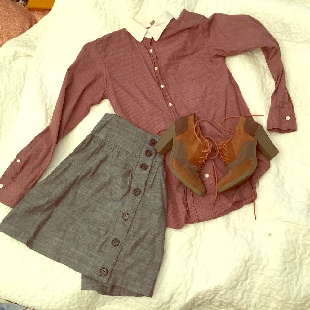 Fossil plaid button up