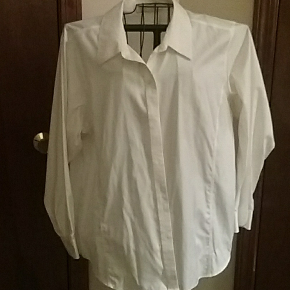 Crisp White No Iron Blouse