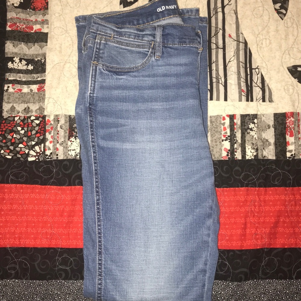 Old navy blue jeans, flare style. Size 6, petite