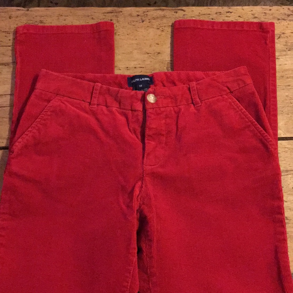 Ralph Lauren Red Corduroy Pants - Picture 1 of 5