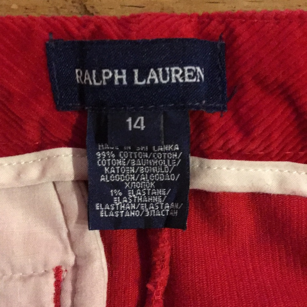 Ralph Lauren Red Corduroy Pants - Picture 5 of 5