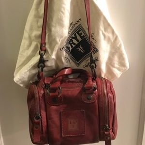 Frye Brooke Small Satchel - Burnt Red w/dust bag
