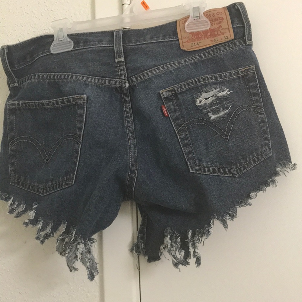 Blue jean Levi’s shorts (handmade)