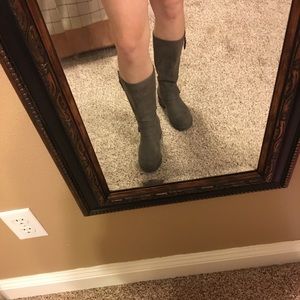 Lucky Brand Grayish Brown Love Heel Boots