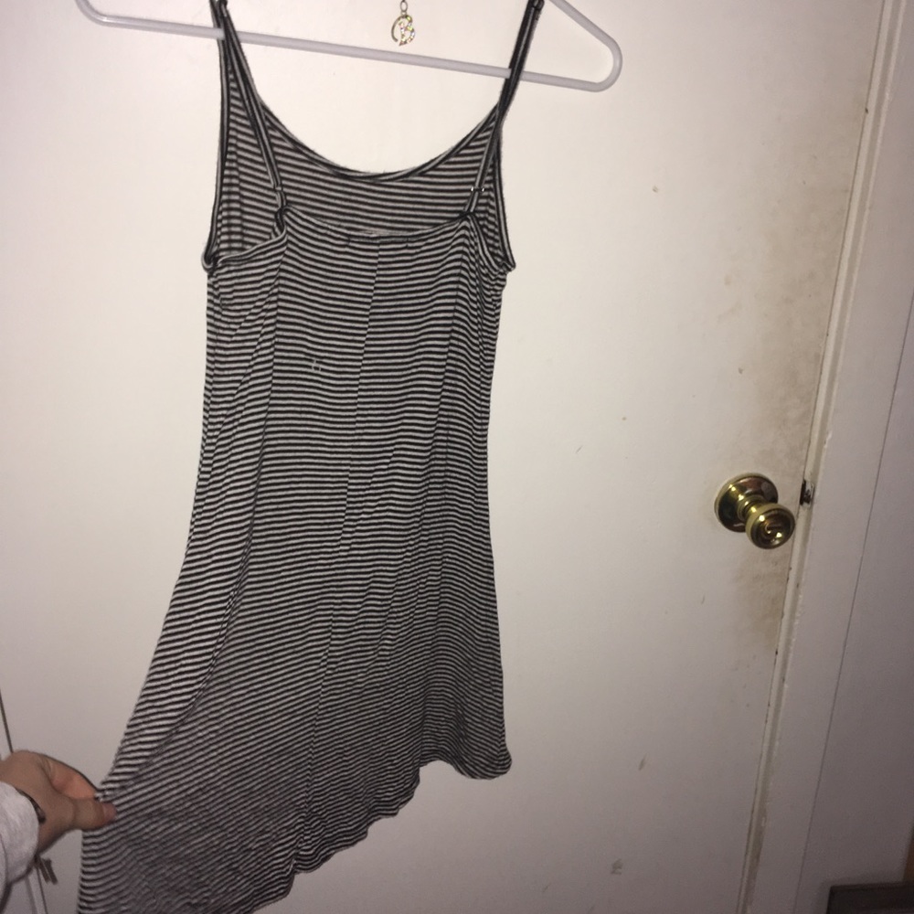 Black and white Striped brandy dress