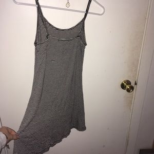 Black and white Striped brandy dress