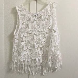 White crop top see through