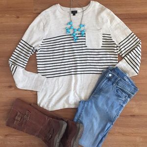 J Crew Crewneck Sweater Medium Pullover Preppy