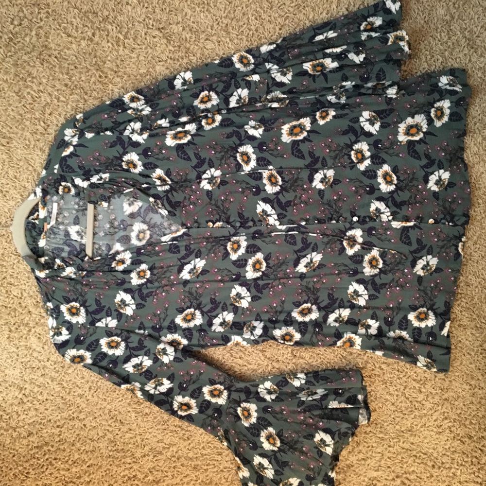 NWOT Free People Bell Sleeve Tunic Dress