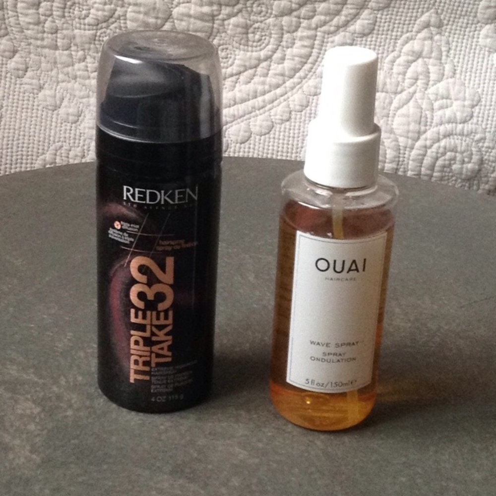 SOLD ON M Ouai wave spray + redken hairspray
