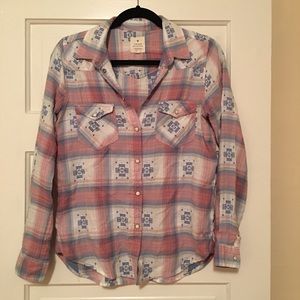 PLAID AMERICAN EAGLE BUTTON UP SHIRT ✨