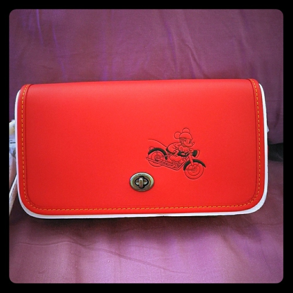Limited edition coach Mickey red crossbody