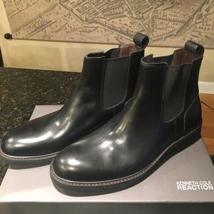 MENS 🆕 Kenneth Cole Black Pull on Boots