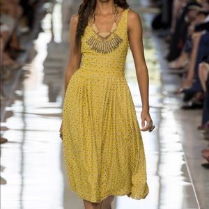 Tory Burch Yellow beaded and embroidered Dress