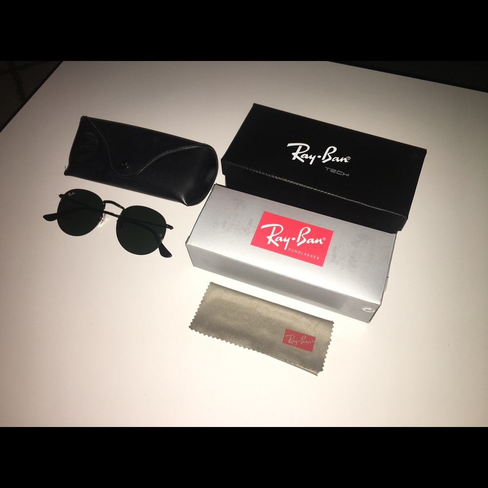 Authentic Ray-Ban 50mm 002 metal round frames