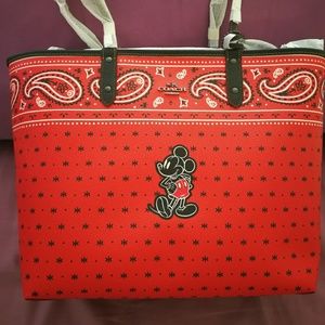 Limited edition coach reversible Mickey tote