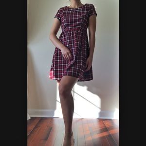 Plaid Babydoll Dress