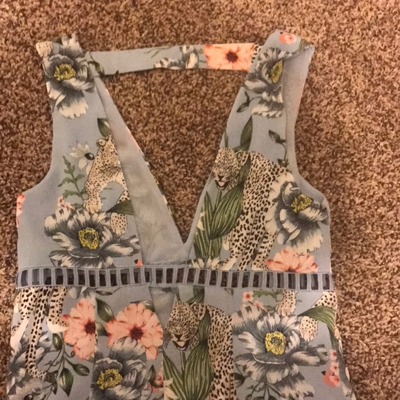 Blue Printed dress. - Picture 4 of 4