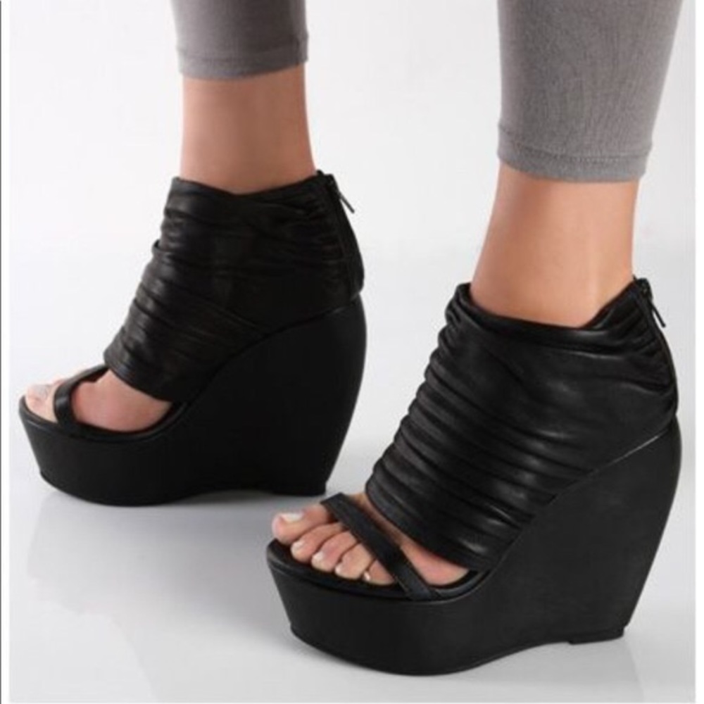 Jeffery Campbell Dipper Open Toe Wedge