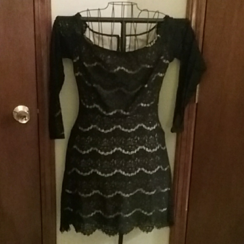 Black lace dress