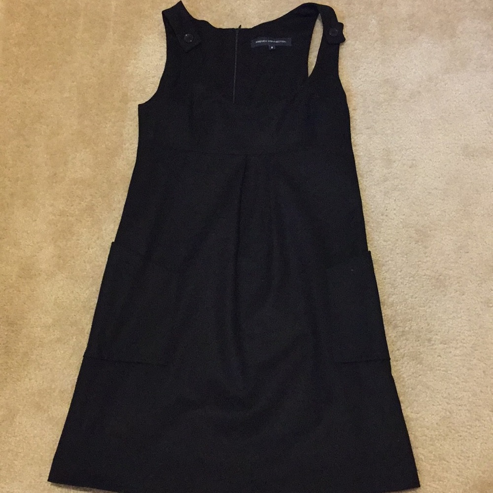 French Connection black wool dress