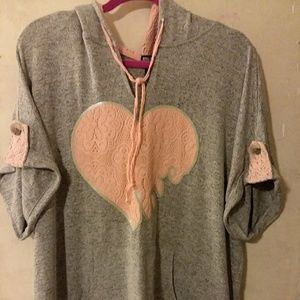 Love lace plus size pullover