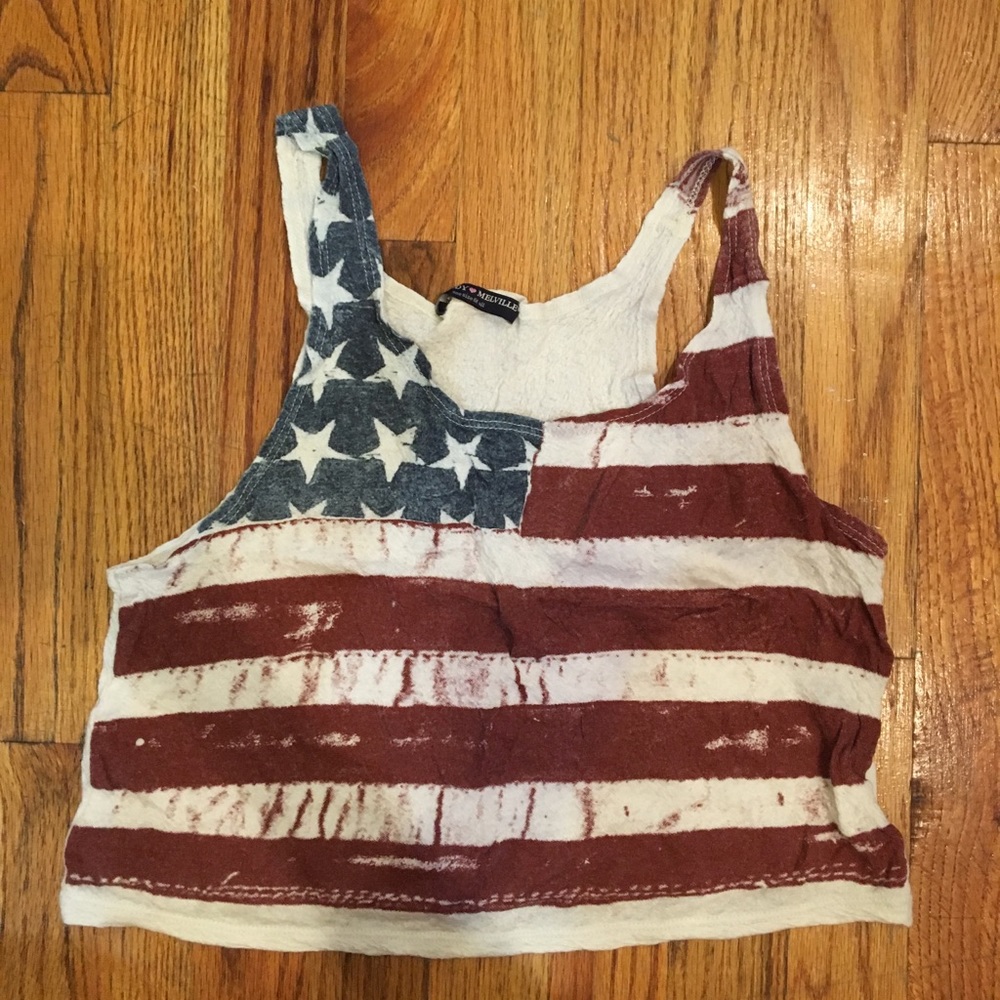 American Flag Crop Top