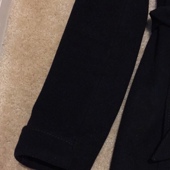 Black wool Kenneth Cole trench coat with belt - Picture 3 of 5