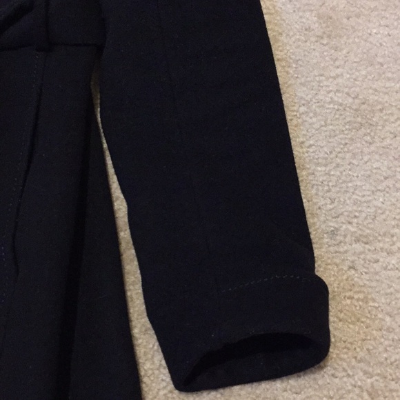 Black wool Kenneth Cole trench coat with belt - Picture 4 of 5