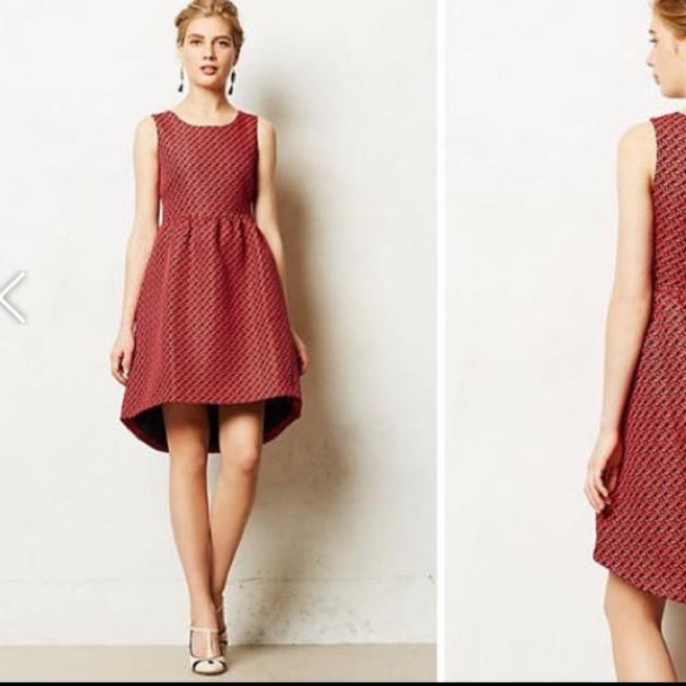 NWOT Sans Sousi Red and Black Dress