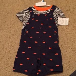 Carters Overalls and Tee