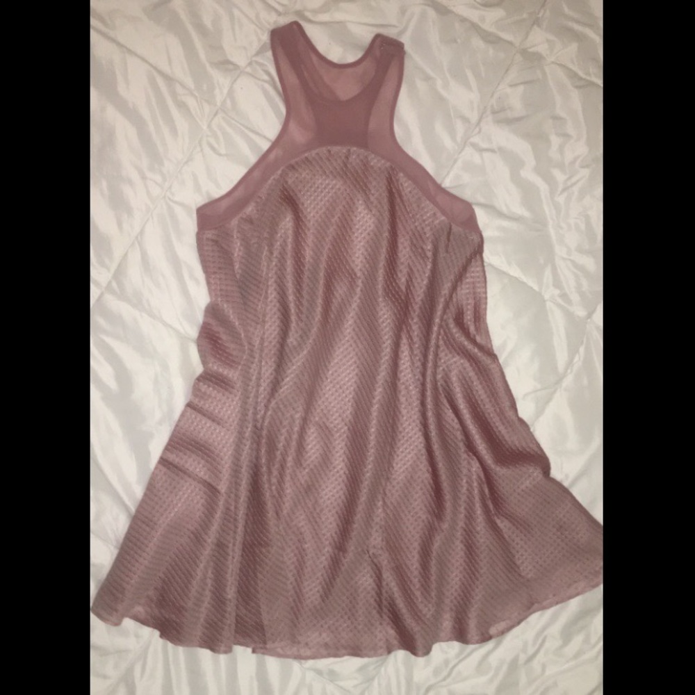 Flowy pink champagne shift dress