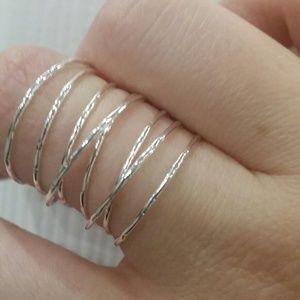 Stella and Dot Gwen Wrap Ring Silver