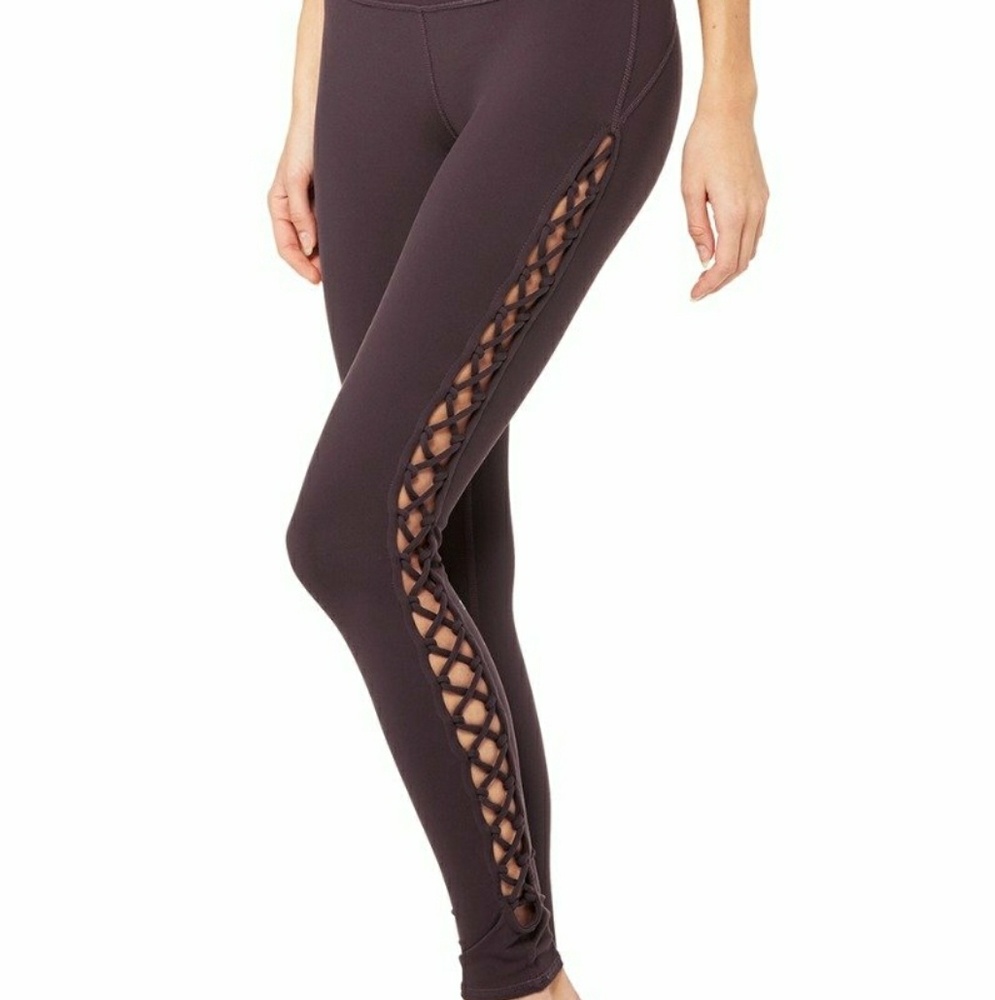 Alo Yoga Interlace Leggings - Eggplant - M