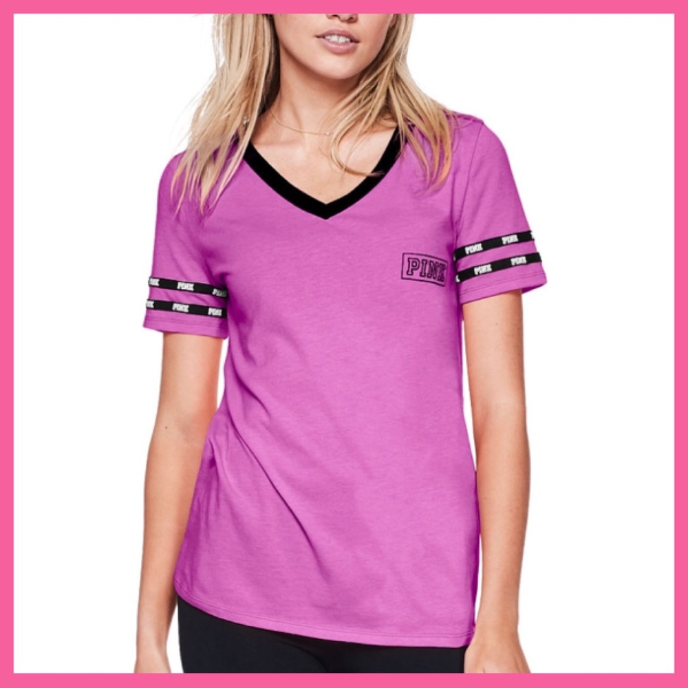 •Victoria’s Secret PINK• Perfect V-Neck tee