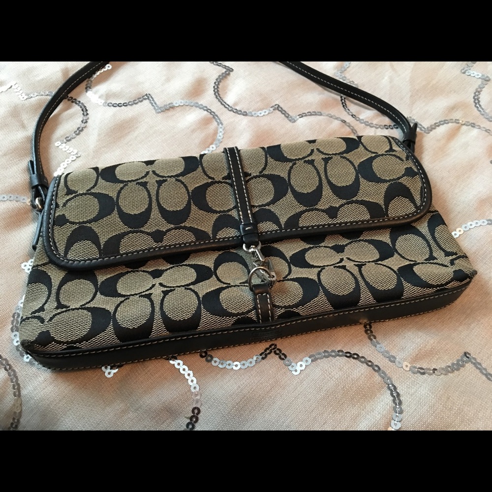 Black & White Monogram Coach Bag