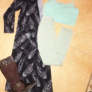 Teal Denim- Stretch/Skinny jeans