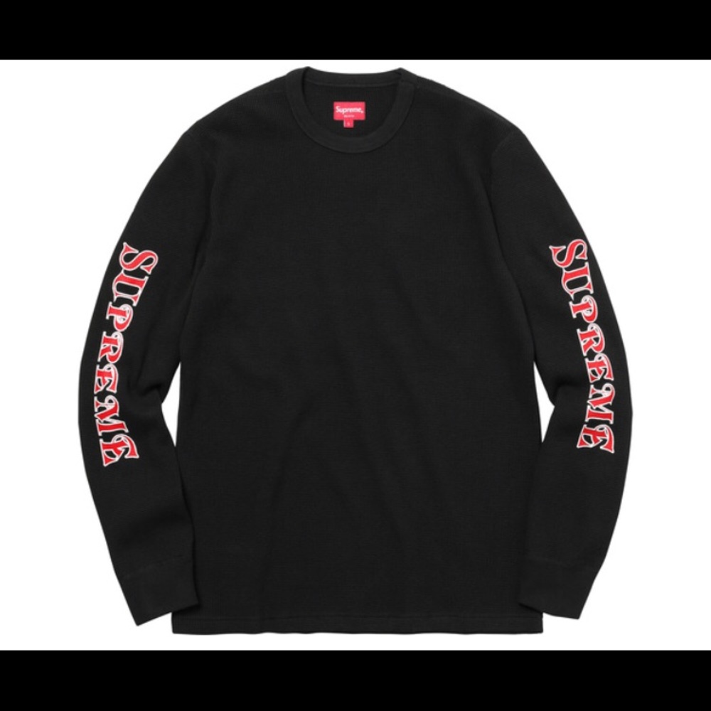 Supreme Logo Waffle Thermal