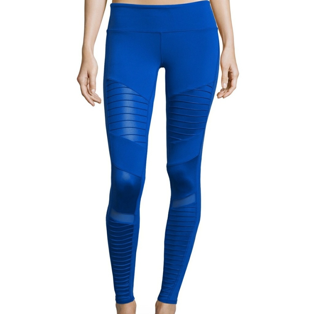 Alo Yoga Moto Leggings - Electric Blue - M